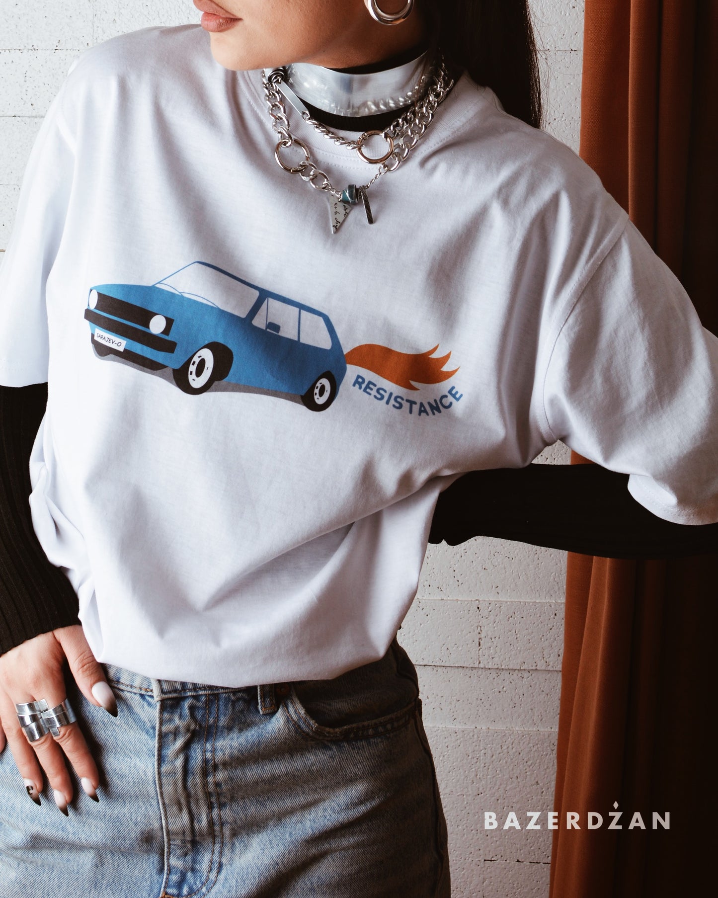 T-shirt Golf I - White by Bazerdzan Wear