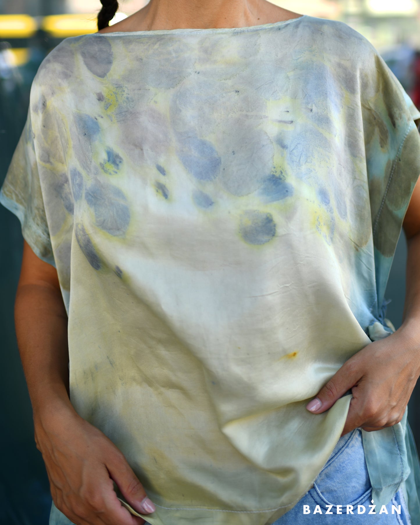 Naturally Dyed Silk Blouse by Bazerdzan x Keti Handmade
