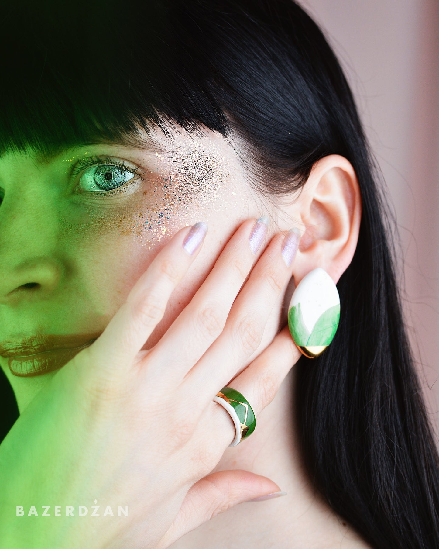 Porcelain Ring "Bukva" by Tekne