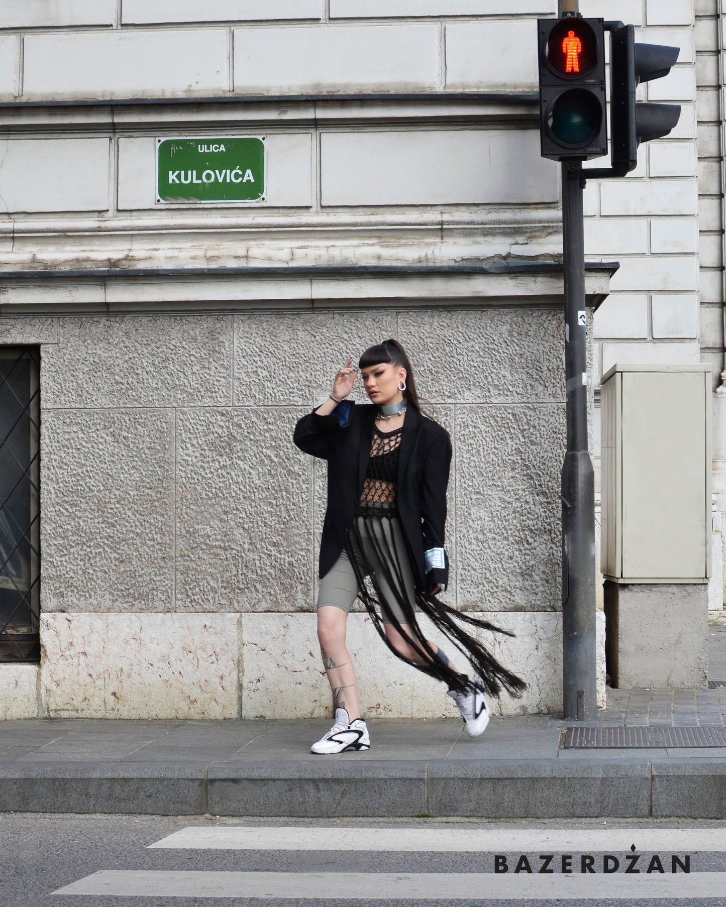 Knitted Linen Top - Black by Bazerdzan Wear