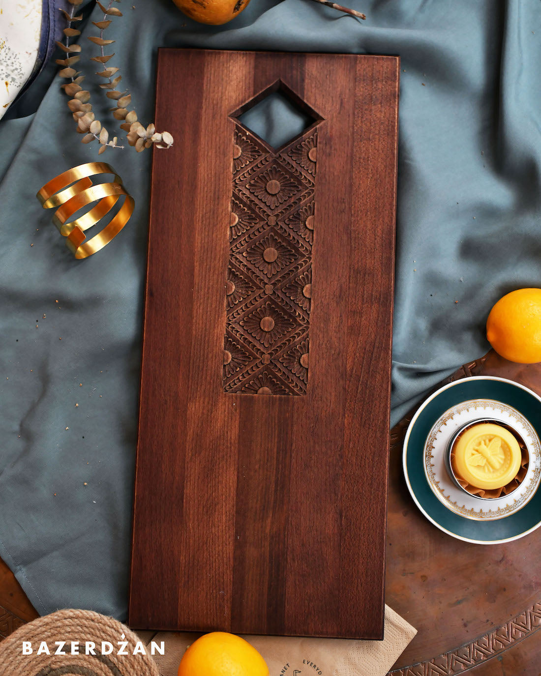 Hand Carved Wooden Board Elmas by Civilisation