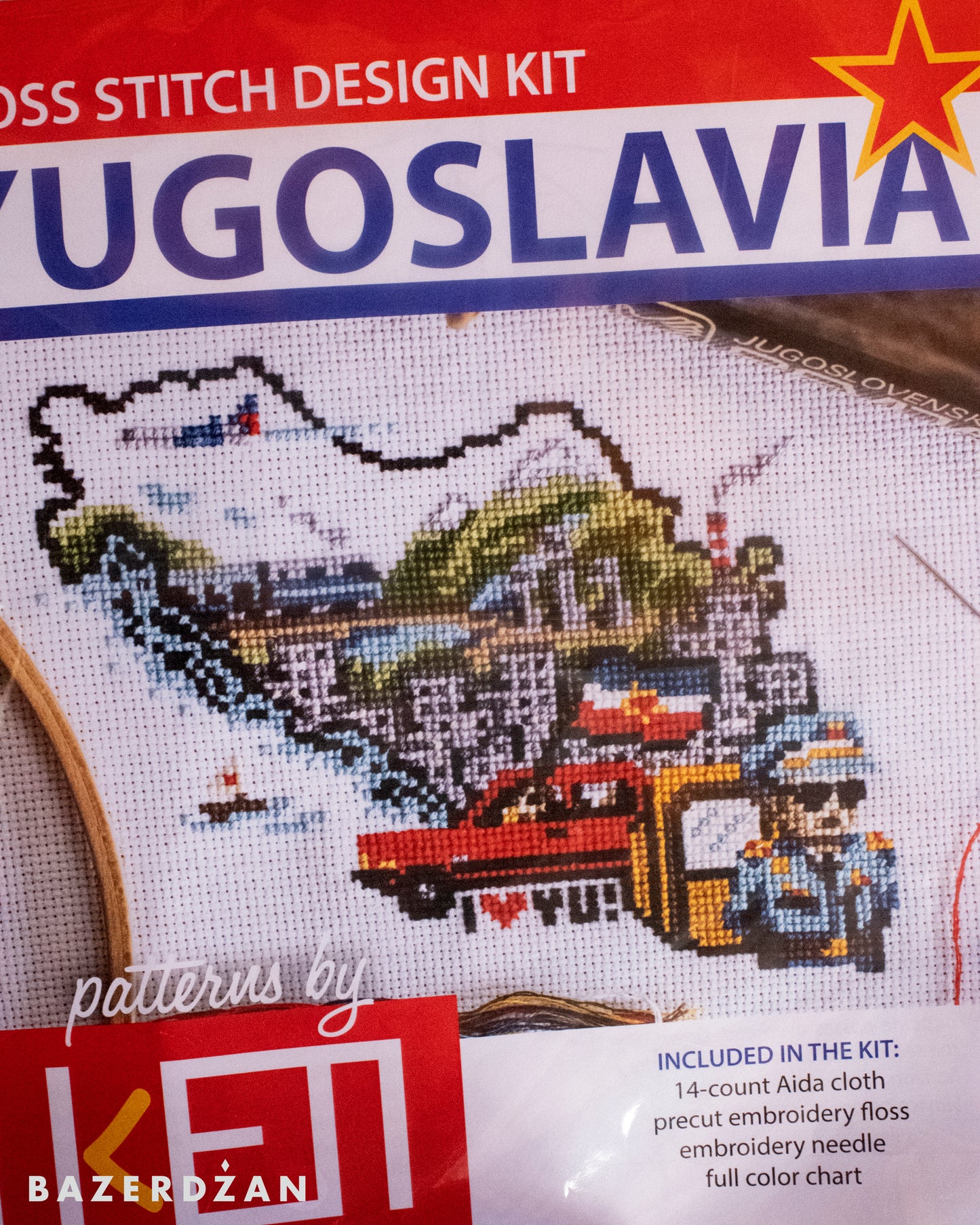 Keti Cross Stitch Design Kit - Yugoslavia, by Keti Handmade - Bazerdzan