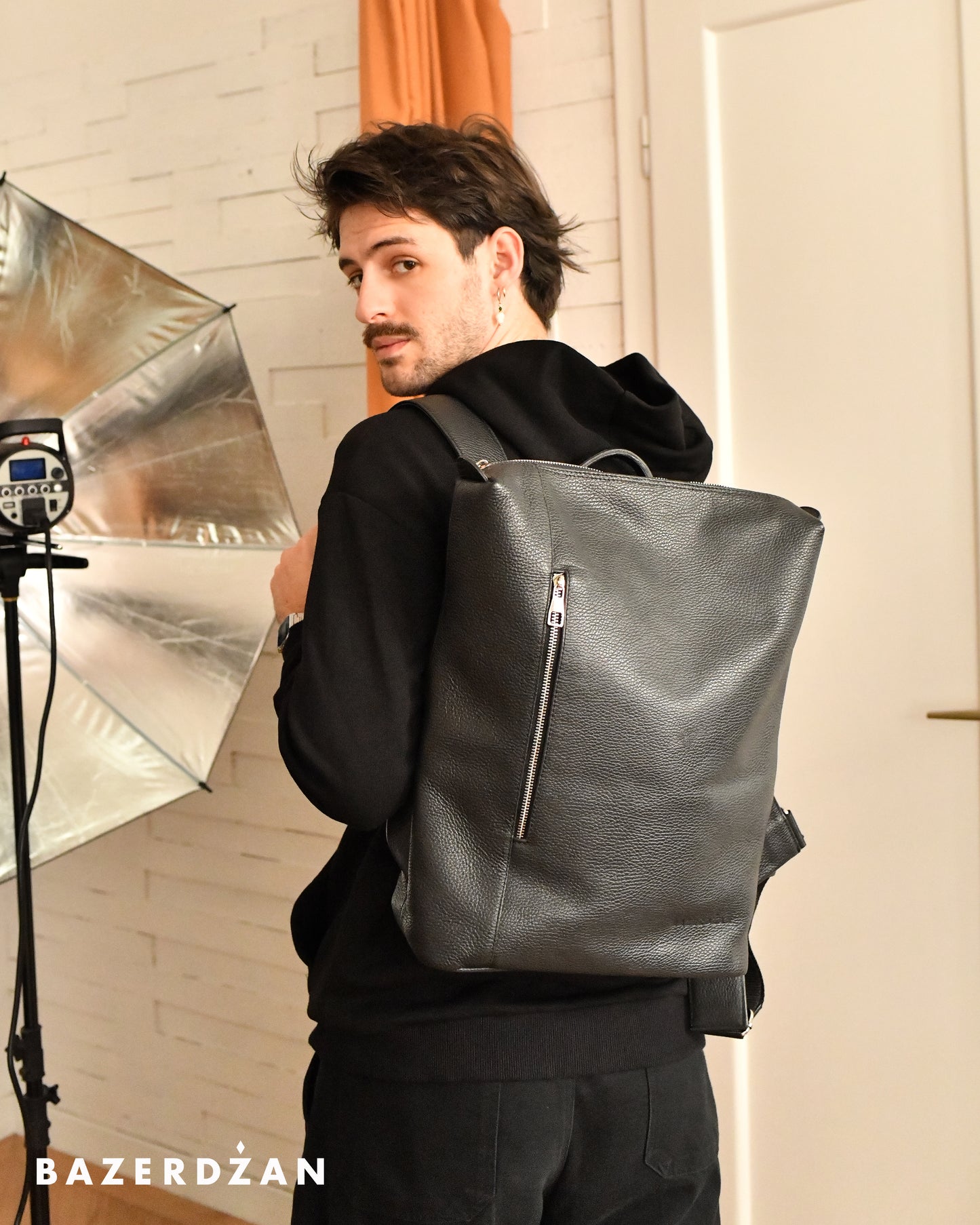 Leather Backpack For Men by Bazerdzan