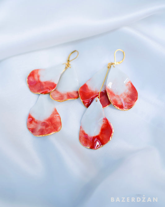 Falling Jewels porcelain earrings by Studio Tekne
