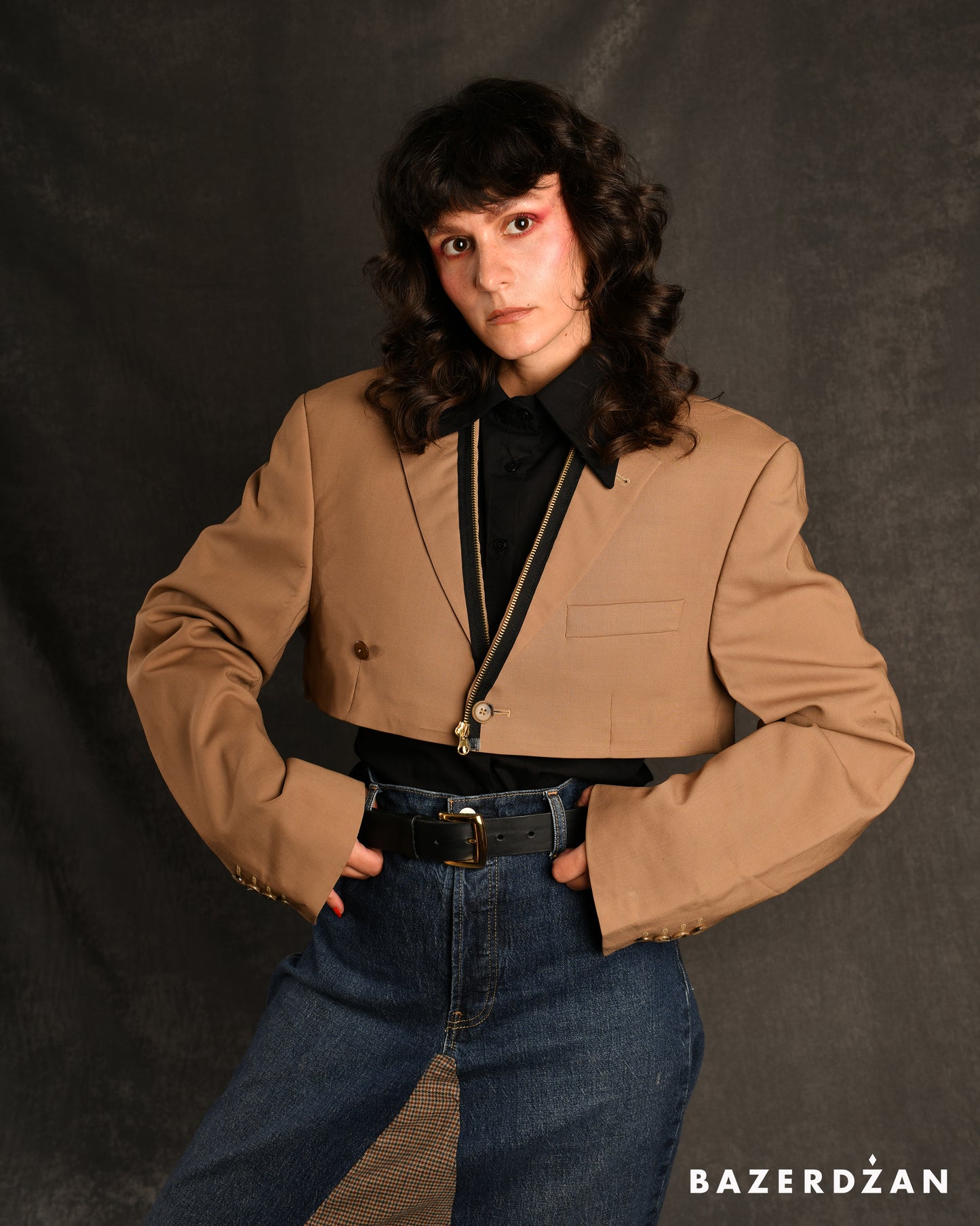 Thrift Flip Crop Blazer by Bazerdzan