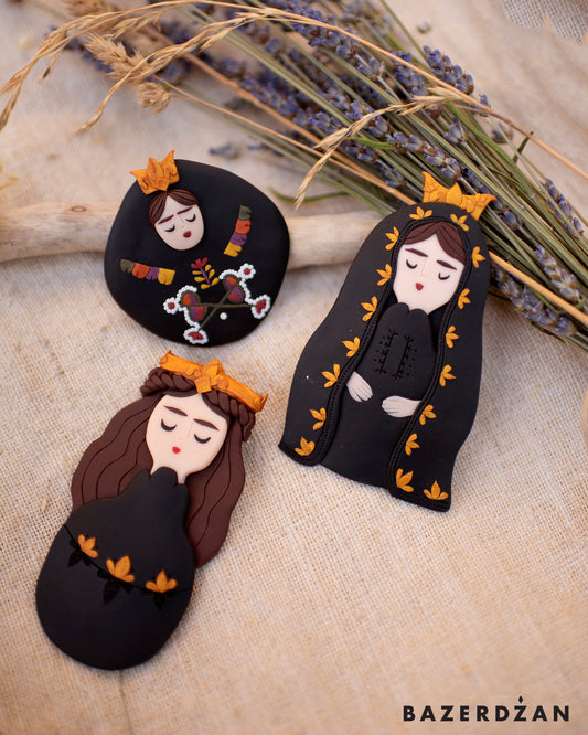 Handmade Brooch Queen Katarina by Kotka