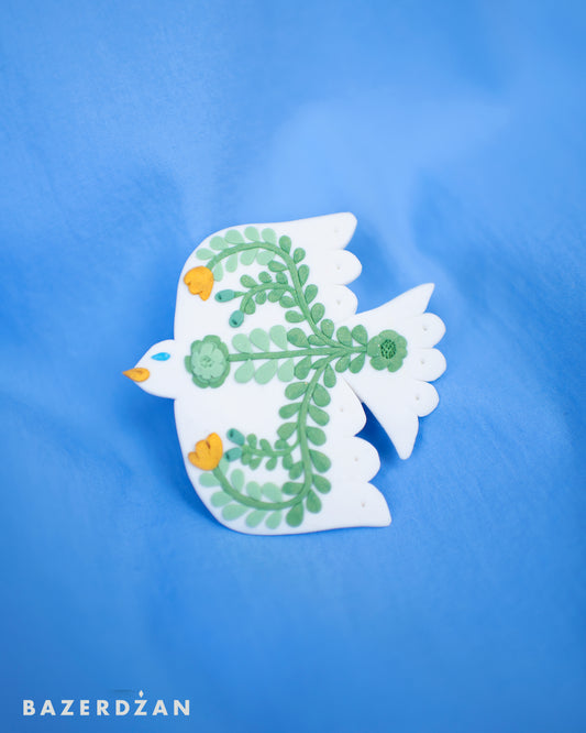 "The Dove of Peace" Handmade Brooch by Kotka x Bazerdzan