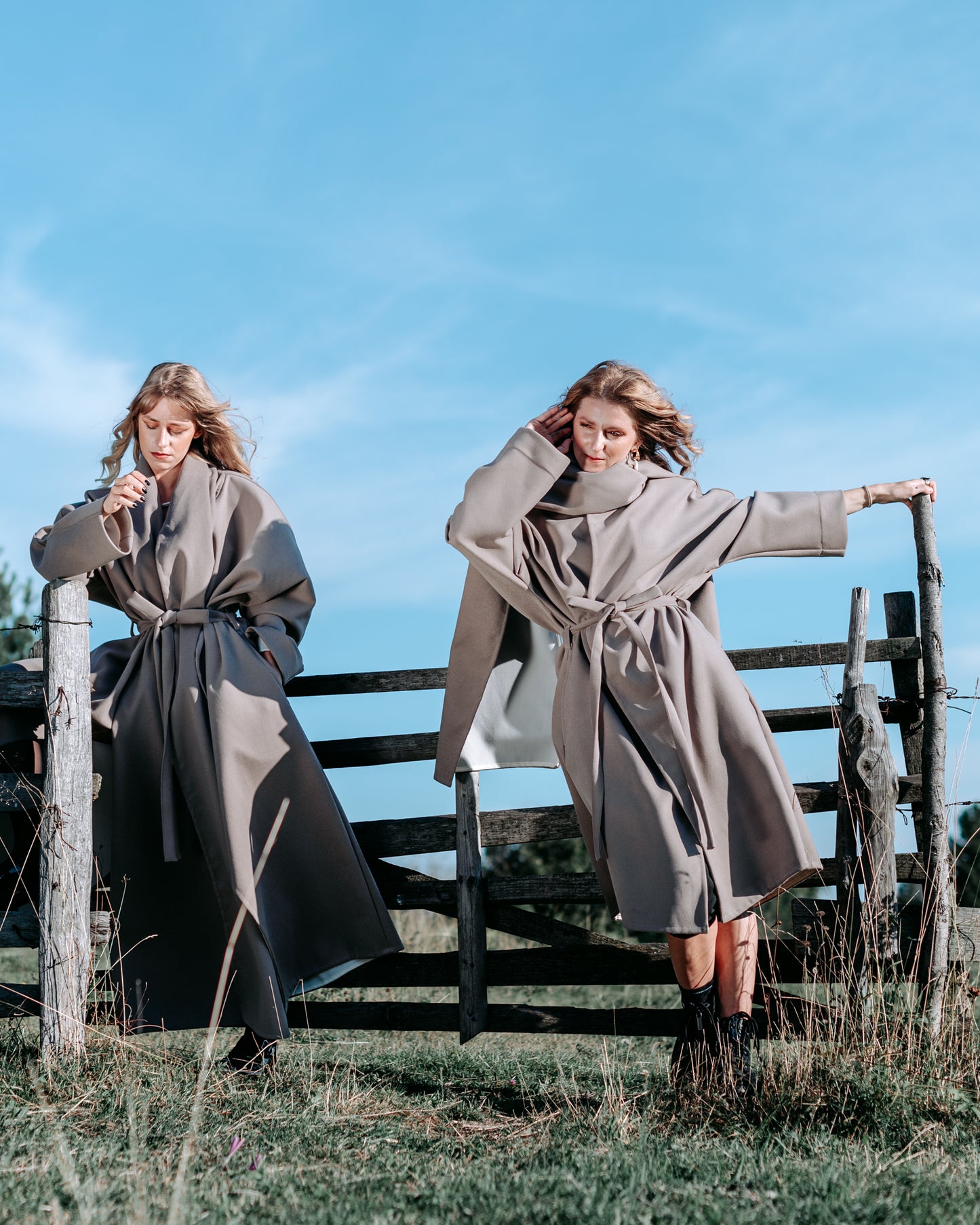 Cashmere Coat - Almond Frost by Bazerdzan Wear