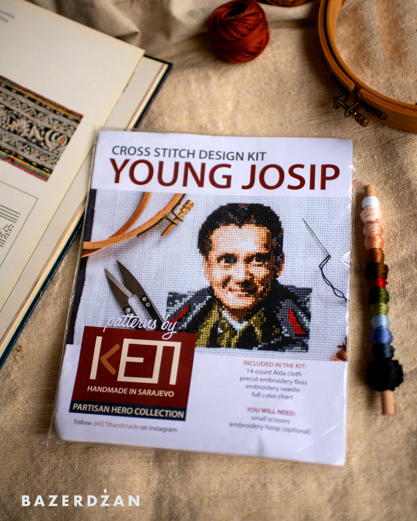 Cross Stitch Design Kit - TITO, by Keti Handmade - Bazerdzan