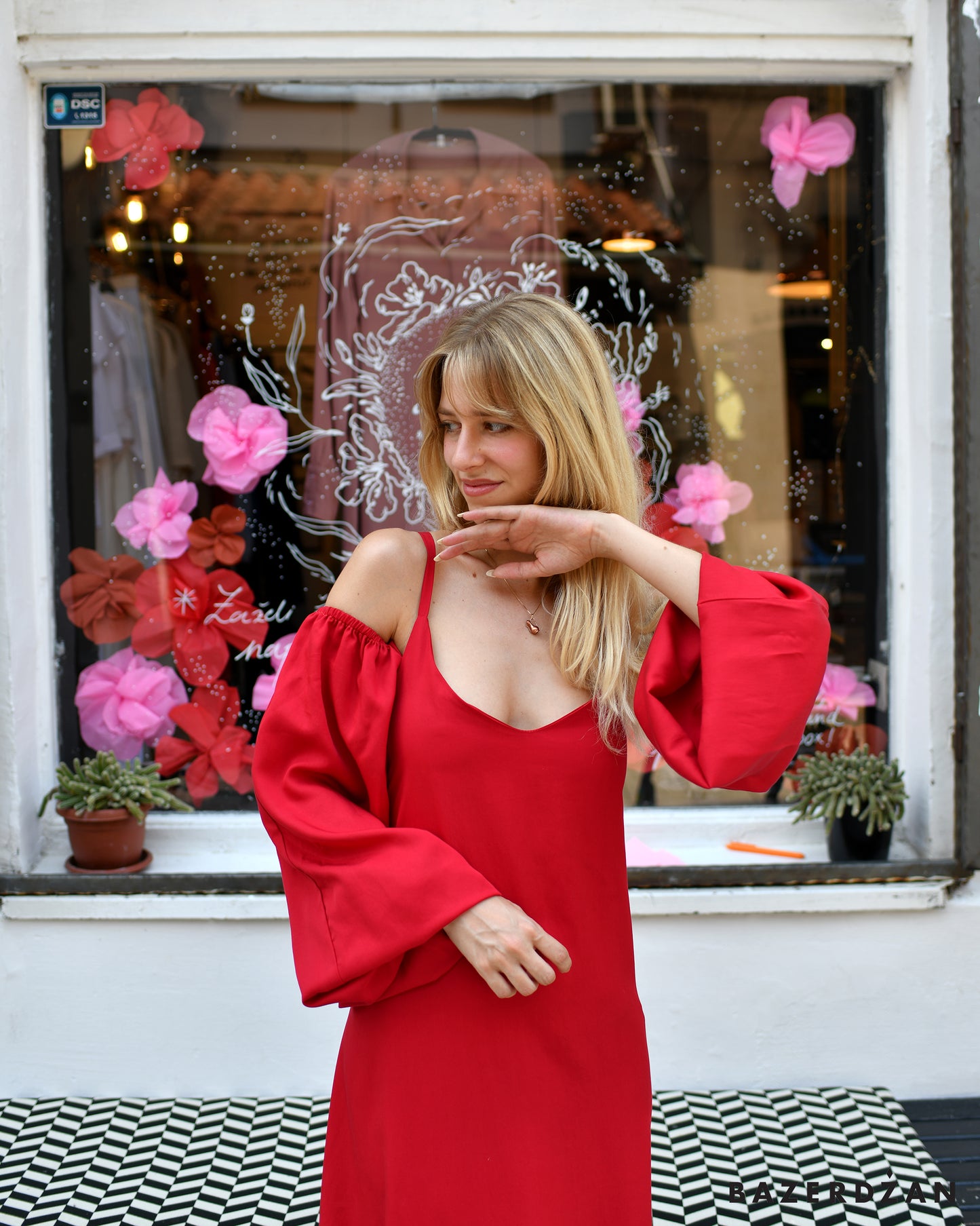 Slip Motion Dress - Raspberry by Bazerdzan Wear