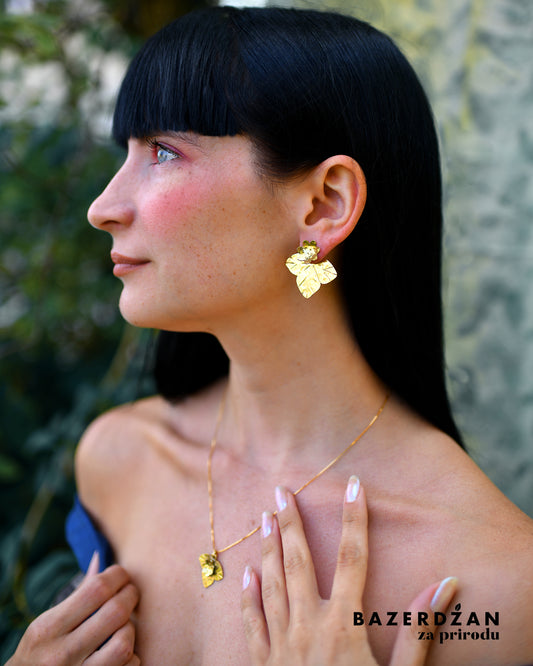 "Hepatica Nobilis" Earrings by Natasha Rubis - Bazerdzan