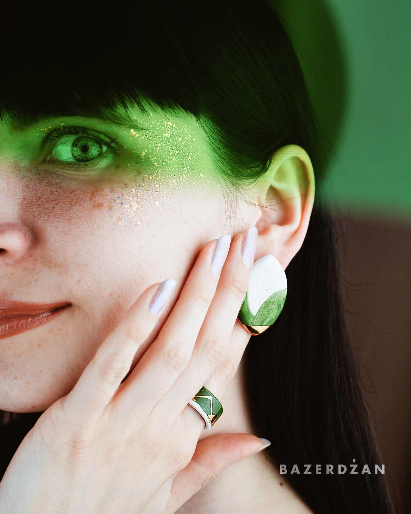 Porcelain Ring "Bukva" by Tekne