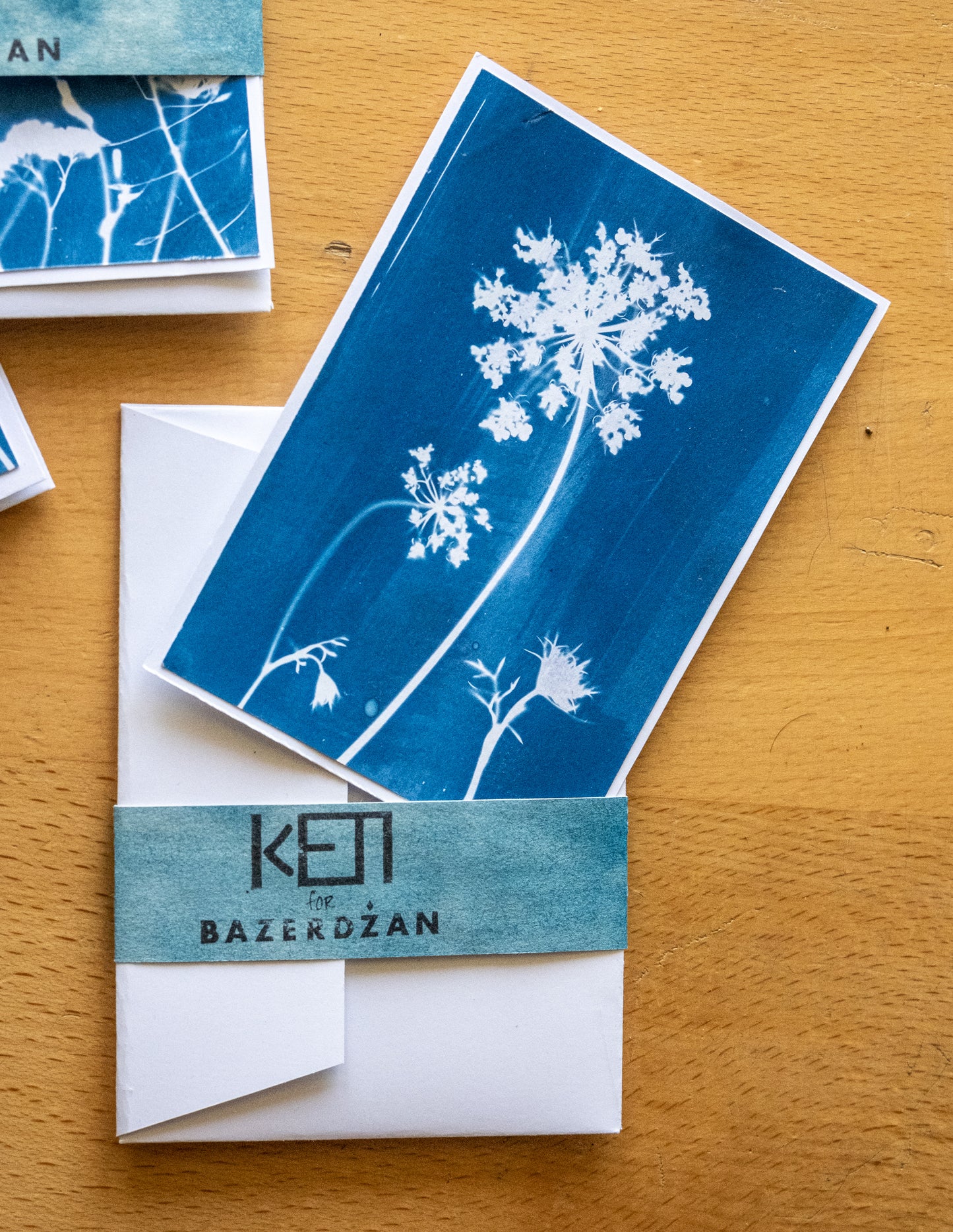 Cyanotype greeting cards by Keti Handmade