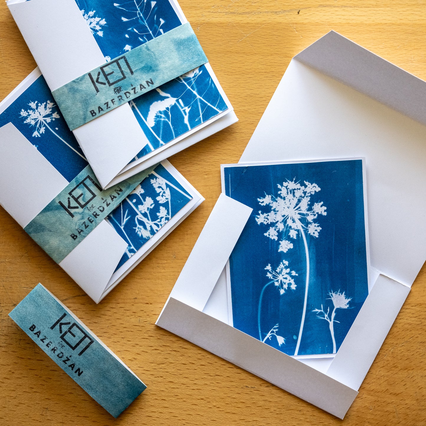 Cyanotype greeting cards by Keti Handmade