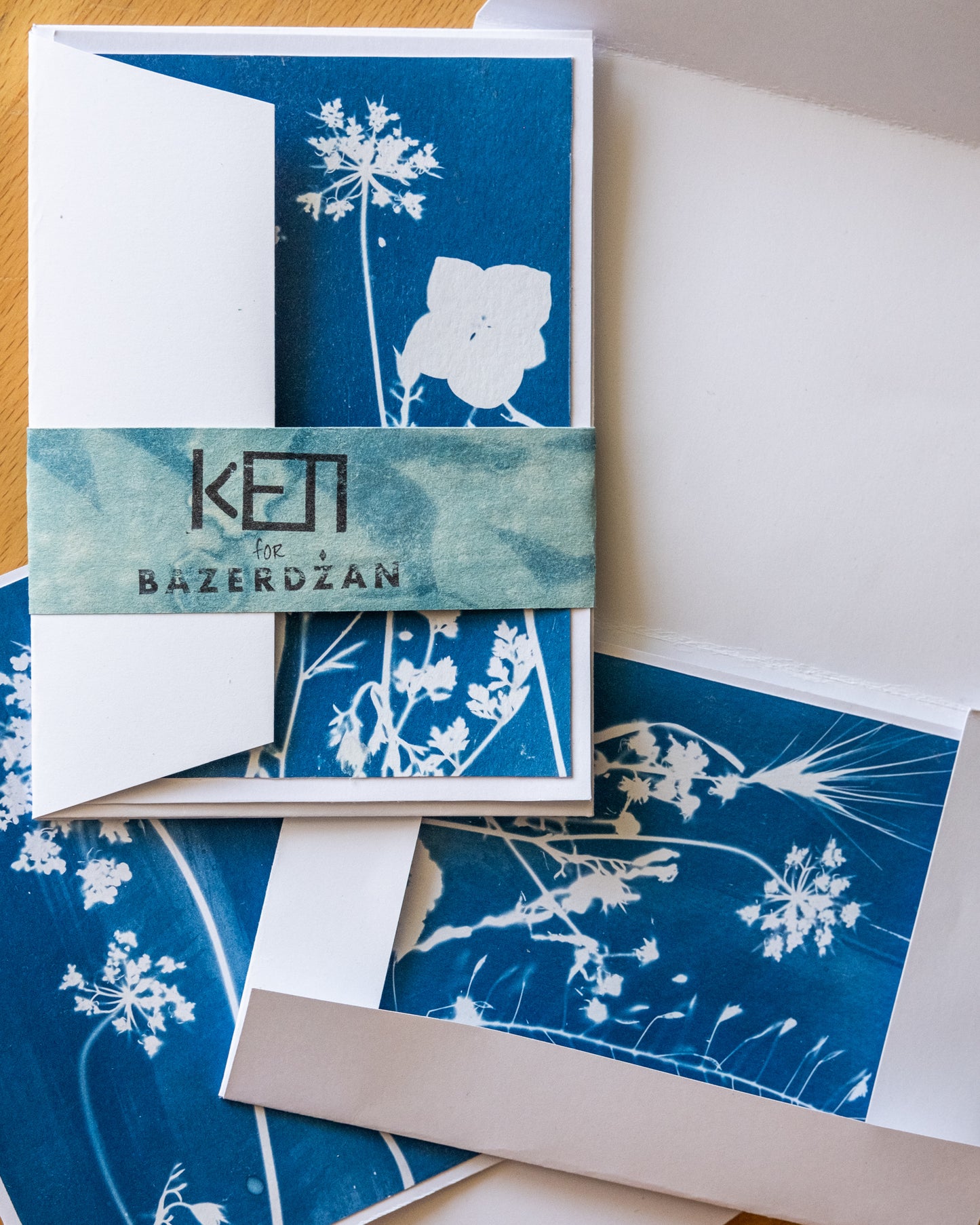 Cyanotype greeting cards by Keti Handmade