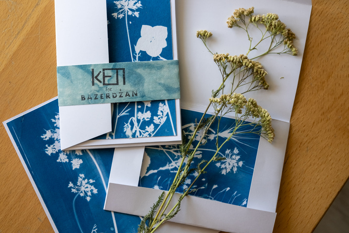 Cyanotype greeting cards by Keti Handmade