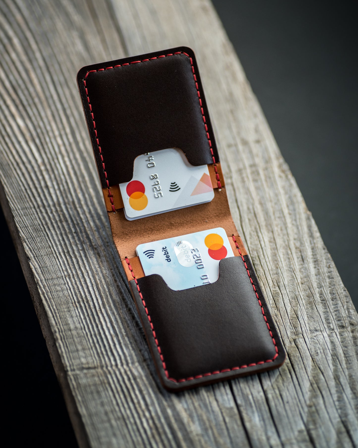 Leather Wallet - Dark Brown by Grubble