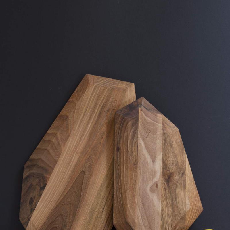 Cutting board - Diamond Twins (Material: Walnut) - Bazerdzan