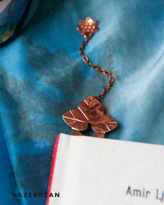 Handmade Copper Bookmark Hepatica Nobilis by Natasha Rubis