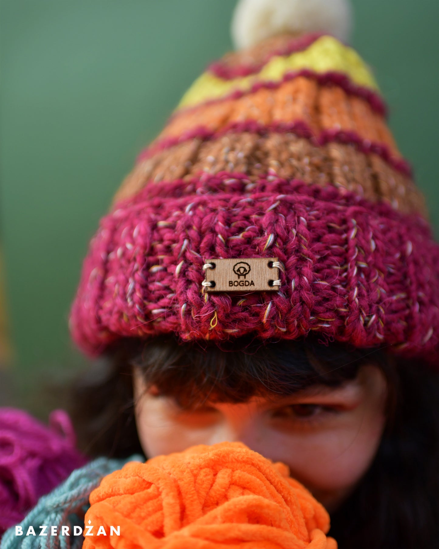 Unisex Woolen Hat with Pom Pom - Bazerdzan
