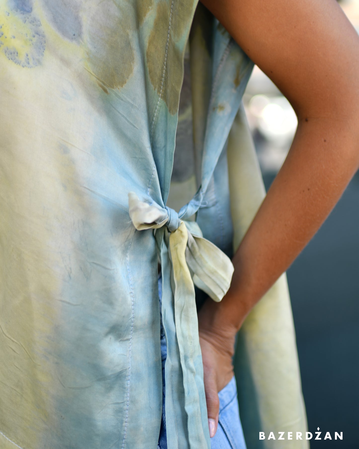 Naturally Dyed Silk Blouse by Bazerdzan x Keti Handmade
