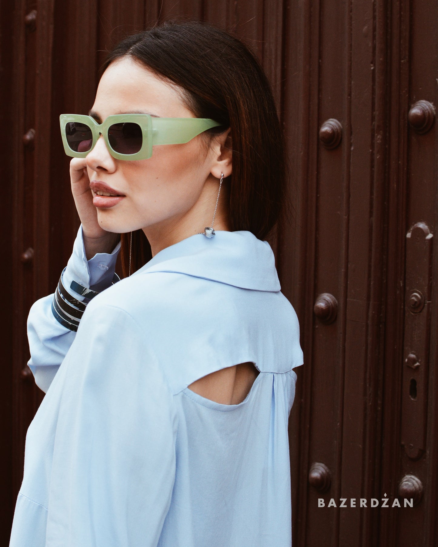 Asymmetric Blouse - Blue