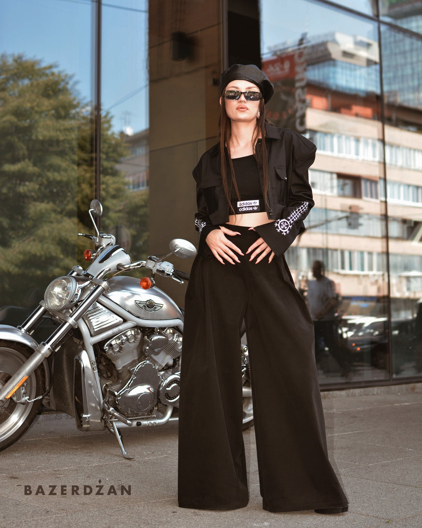 Wide-leg Pants - Black