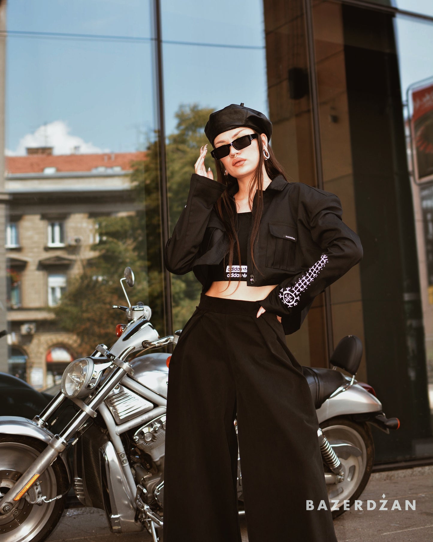 Wide-leg Pants - Black