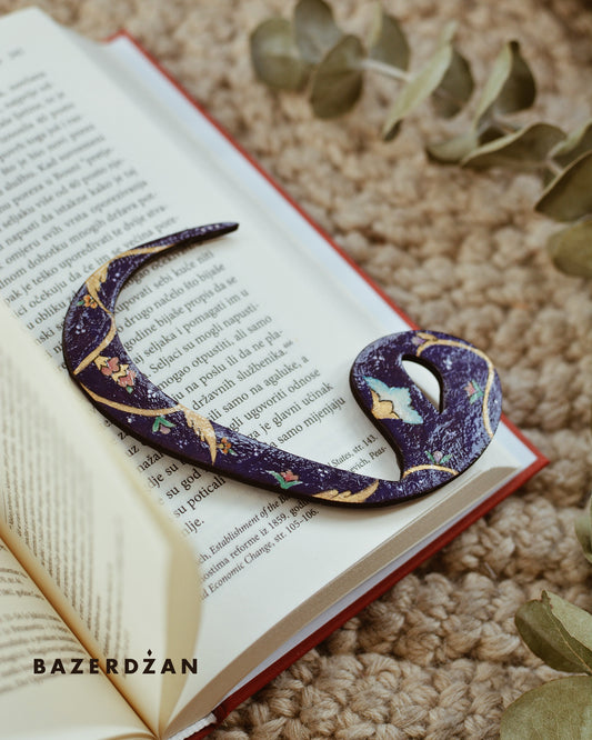 Wooden Hand Painted Bookmark/Magnet Inspired by Arabic Script by Selma Pandžić