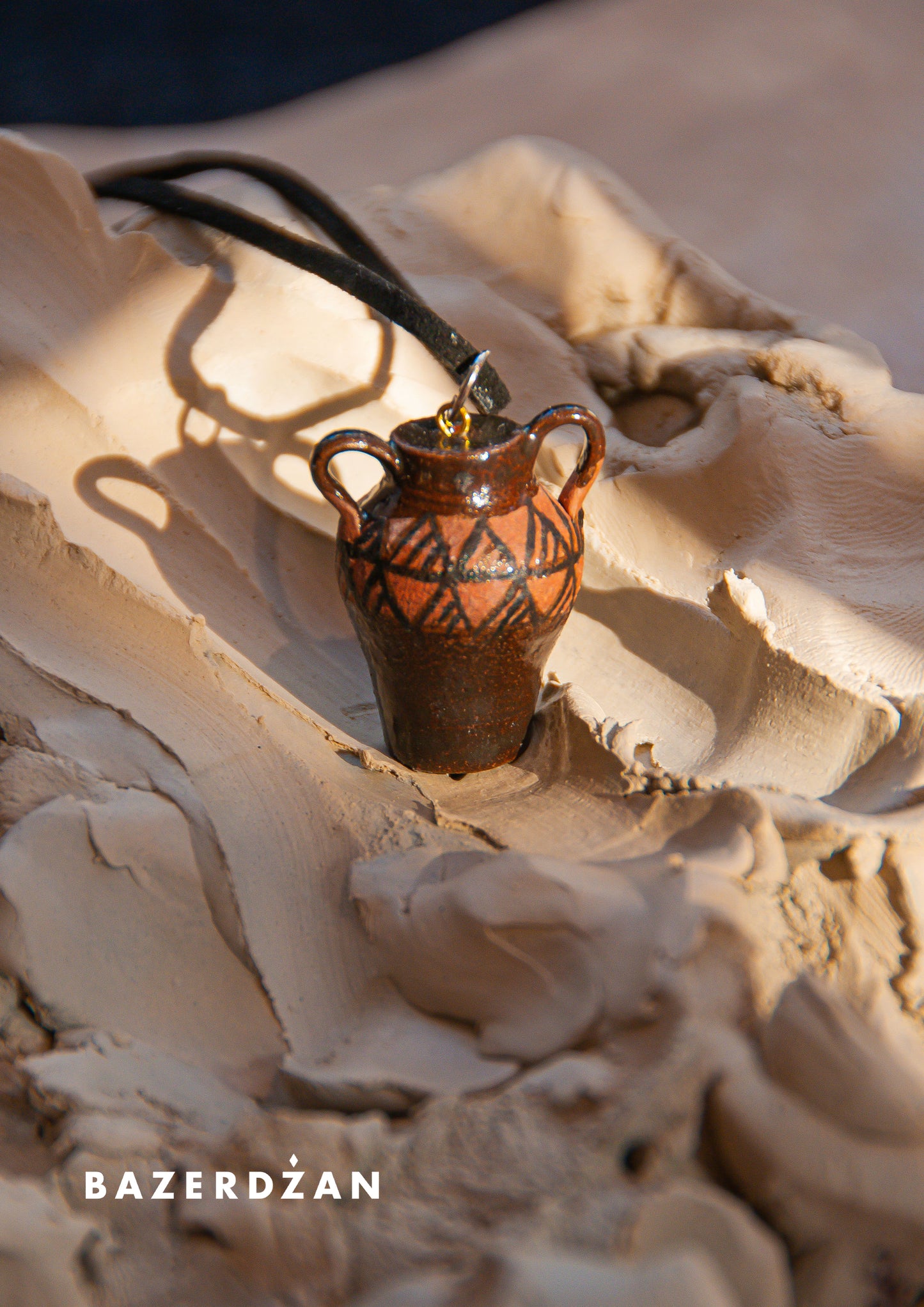 Handmade Ceramic Necklace Butmir One