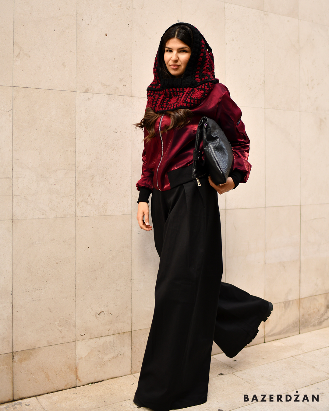 Crochet Balaklava in Burgundy