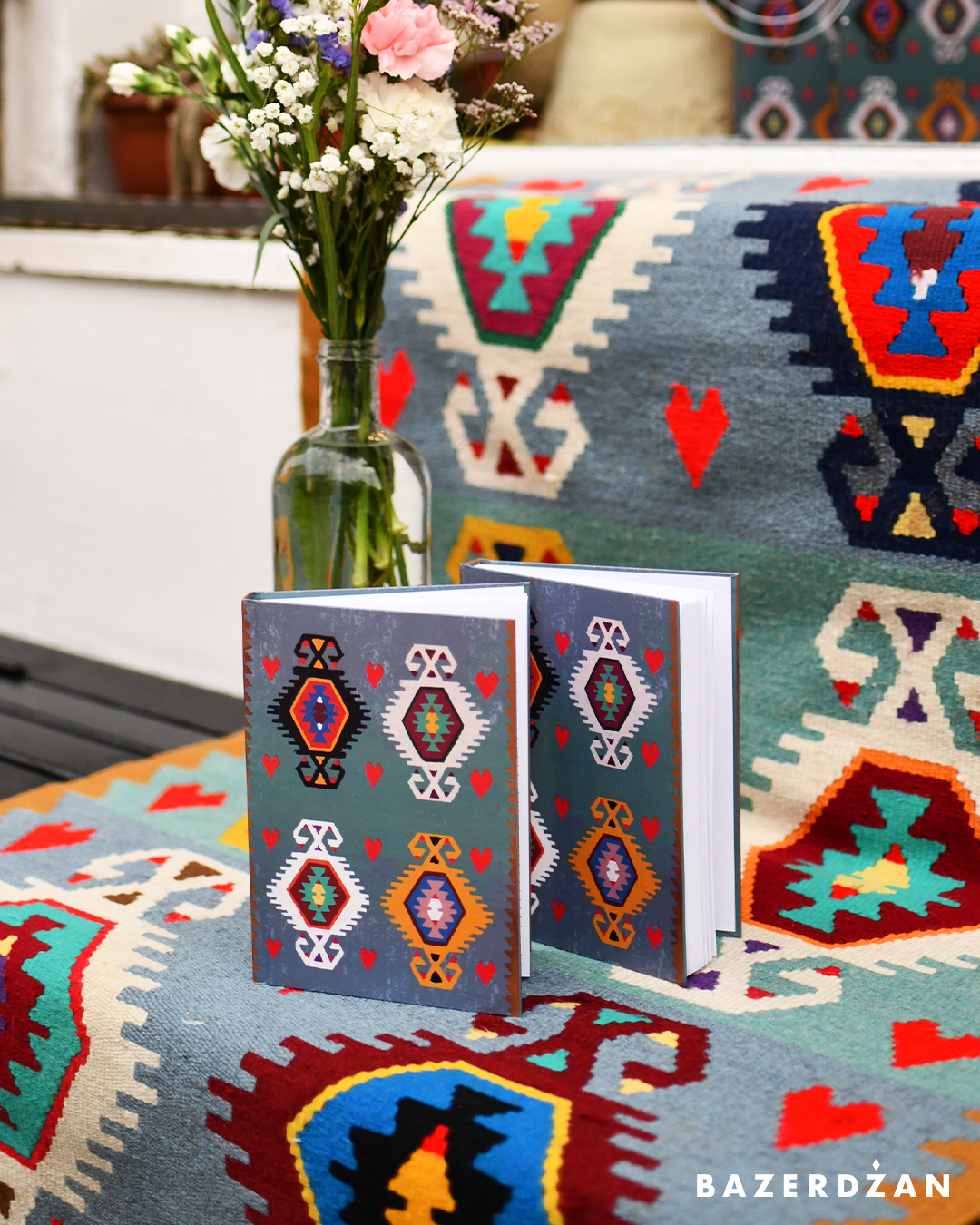 Notebook inspired by Bosnian kilim