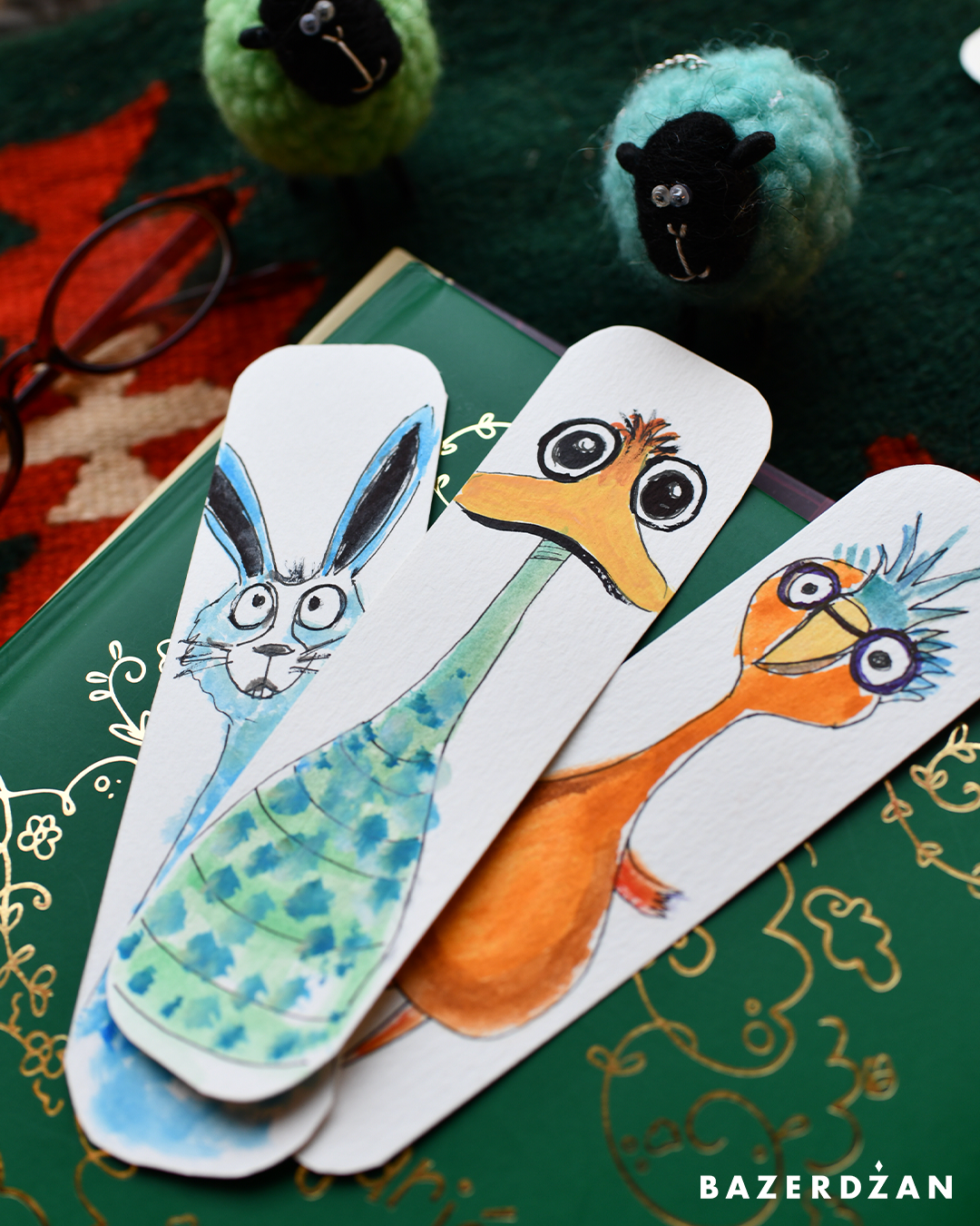 Hand-painted bookmarks for children