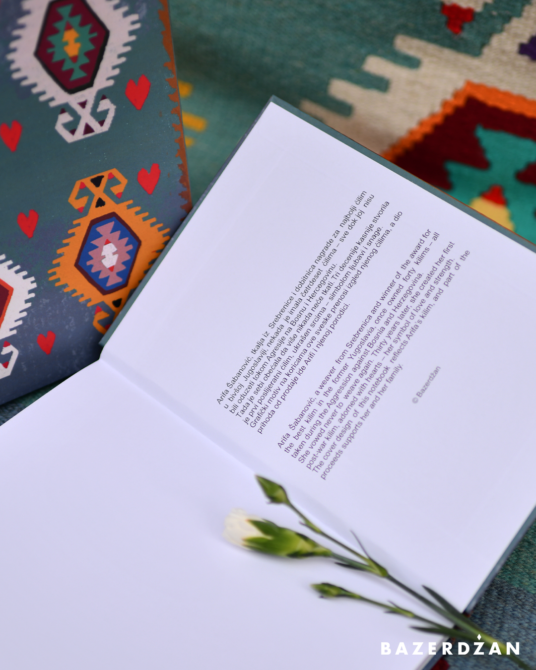 Notebook inspired by Bosnian kilim