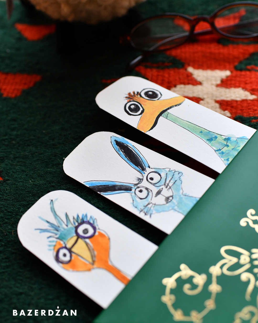 Hand-painted bookmarks for children