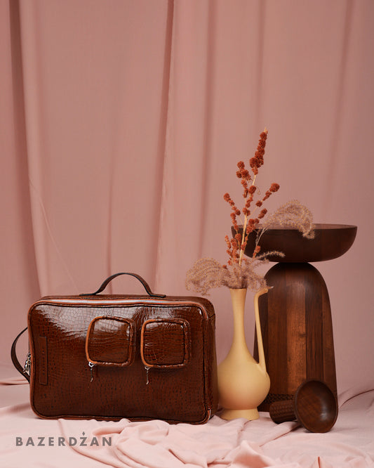 Unisex Leather Backpack/Bag Radiance - Brown by Bazerdzan Wear