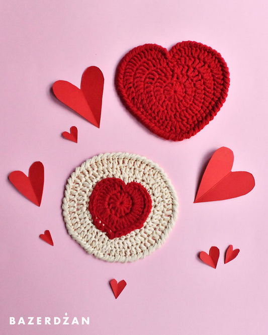 Handmade Coaster Heart by Bogda Rukotvorine x Bazerdzan