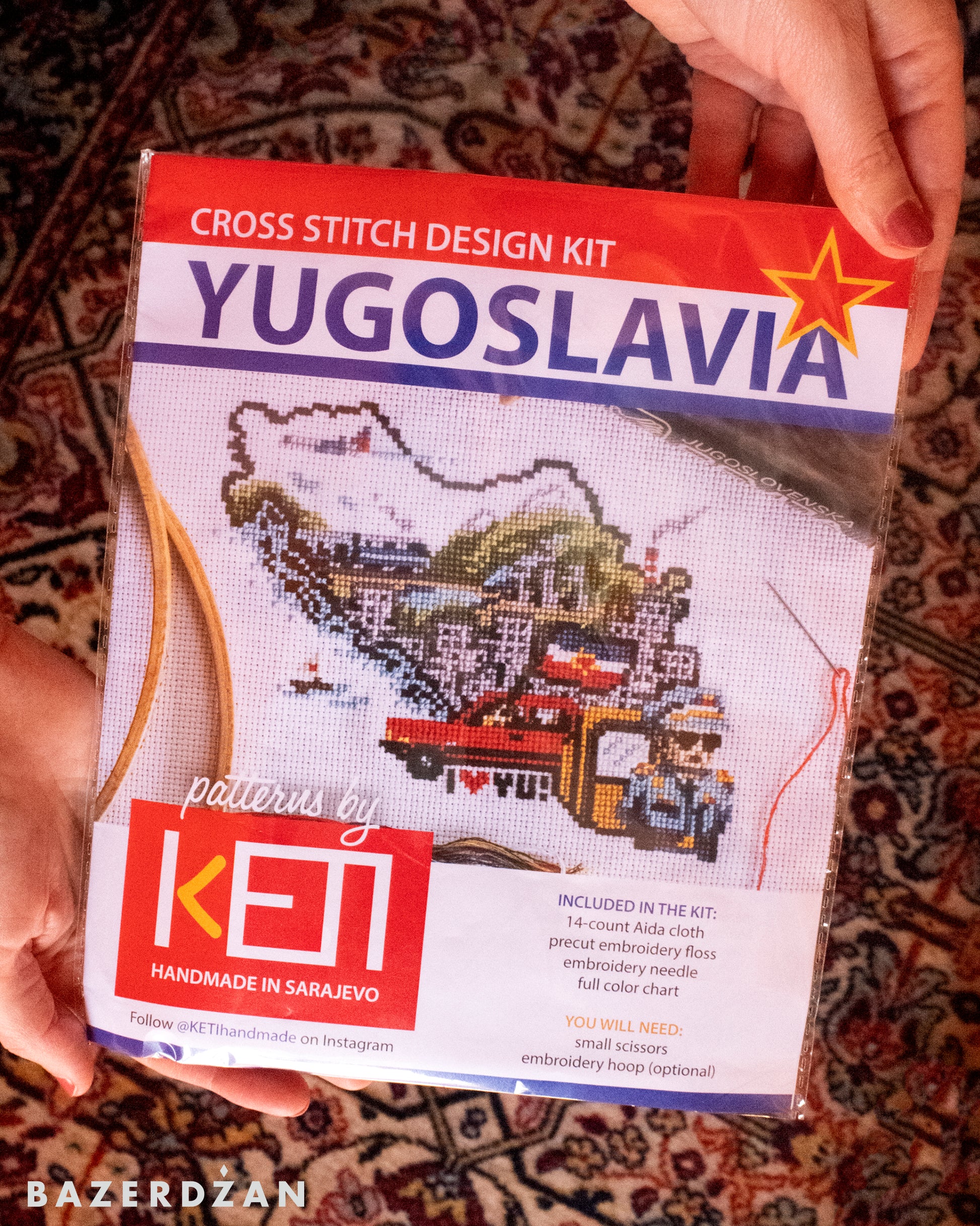 Keti Cross Stitch Design Kit - Yugoslavia, by Keti Handmade - Bazerdzan