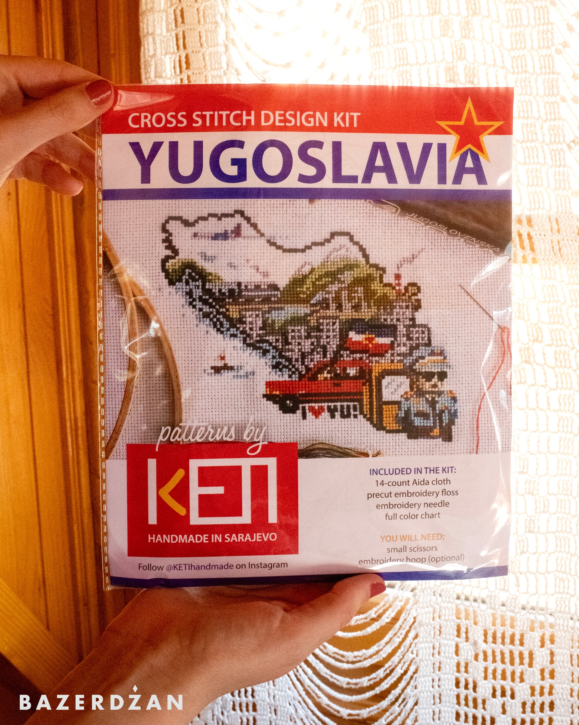 Keti Cross Stitch Design Kit - Yugoslavia, by Keti Handmade - Bazerdzan