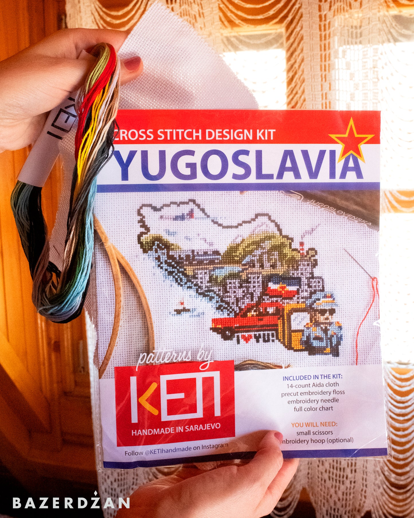 Keti Cross Stitch Design Kit - Yugoslavia, by Keti Handmade - Bazerdzan
