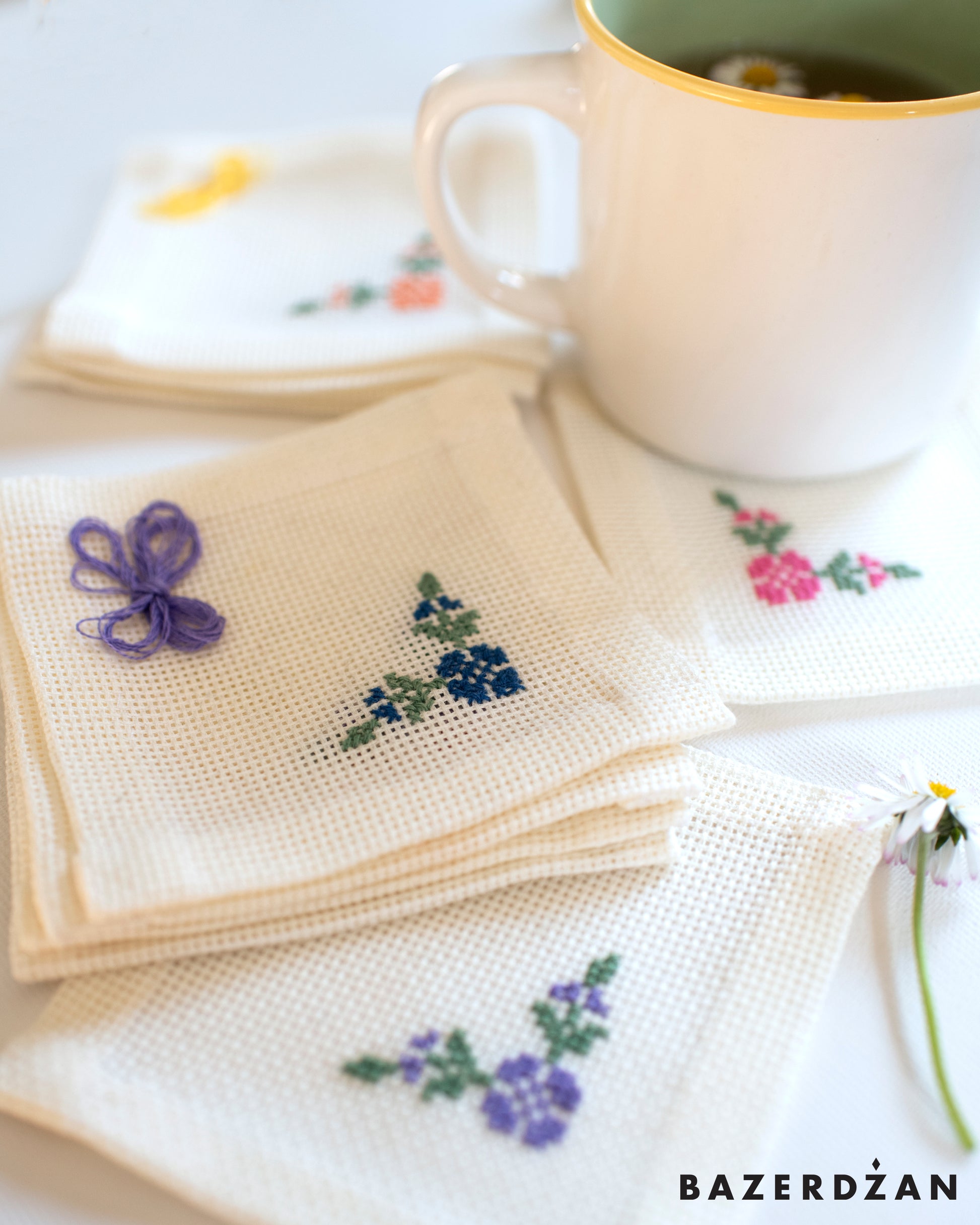Embroidered Coasters by Grandma Dina - Bazerdzan