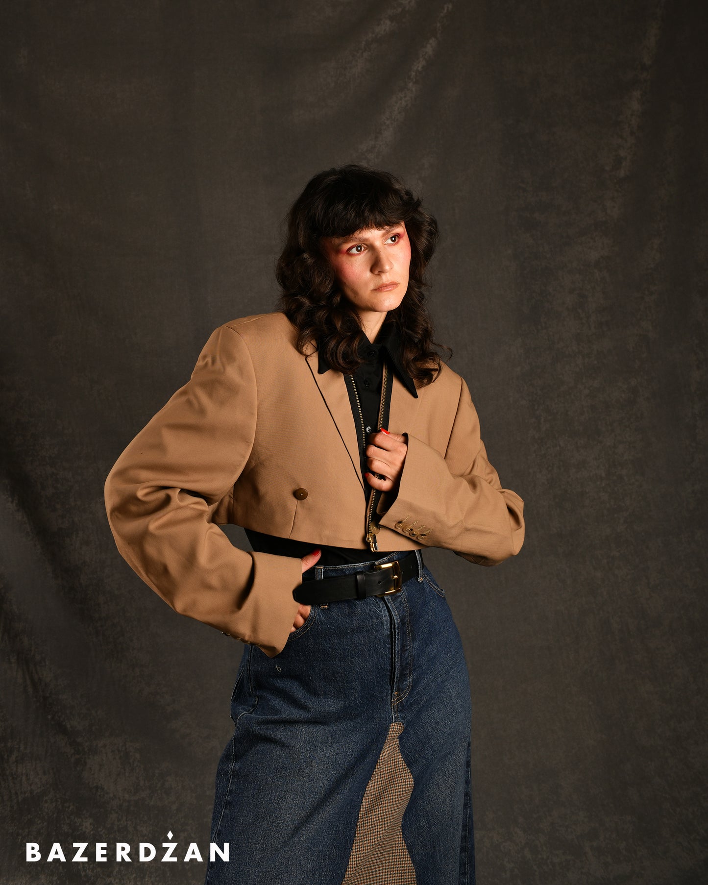 Thrift Flip Crop Blazer by Bazerdzan