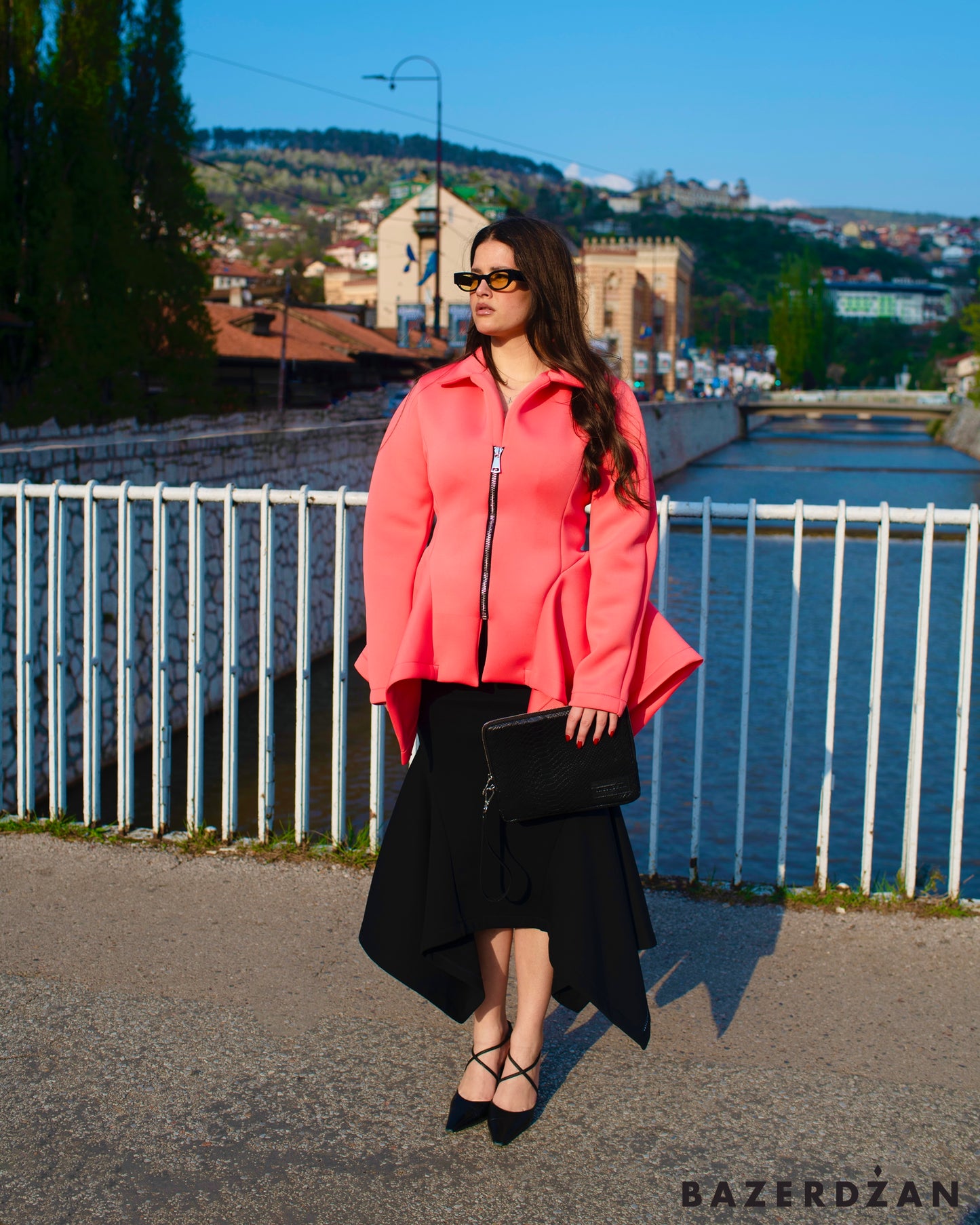 Vatra jacket in coral pink - Bazerdzan