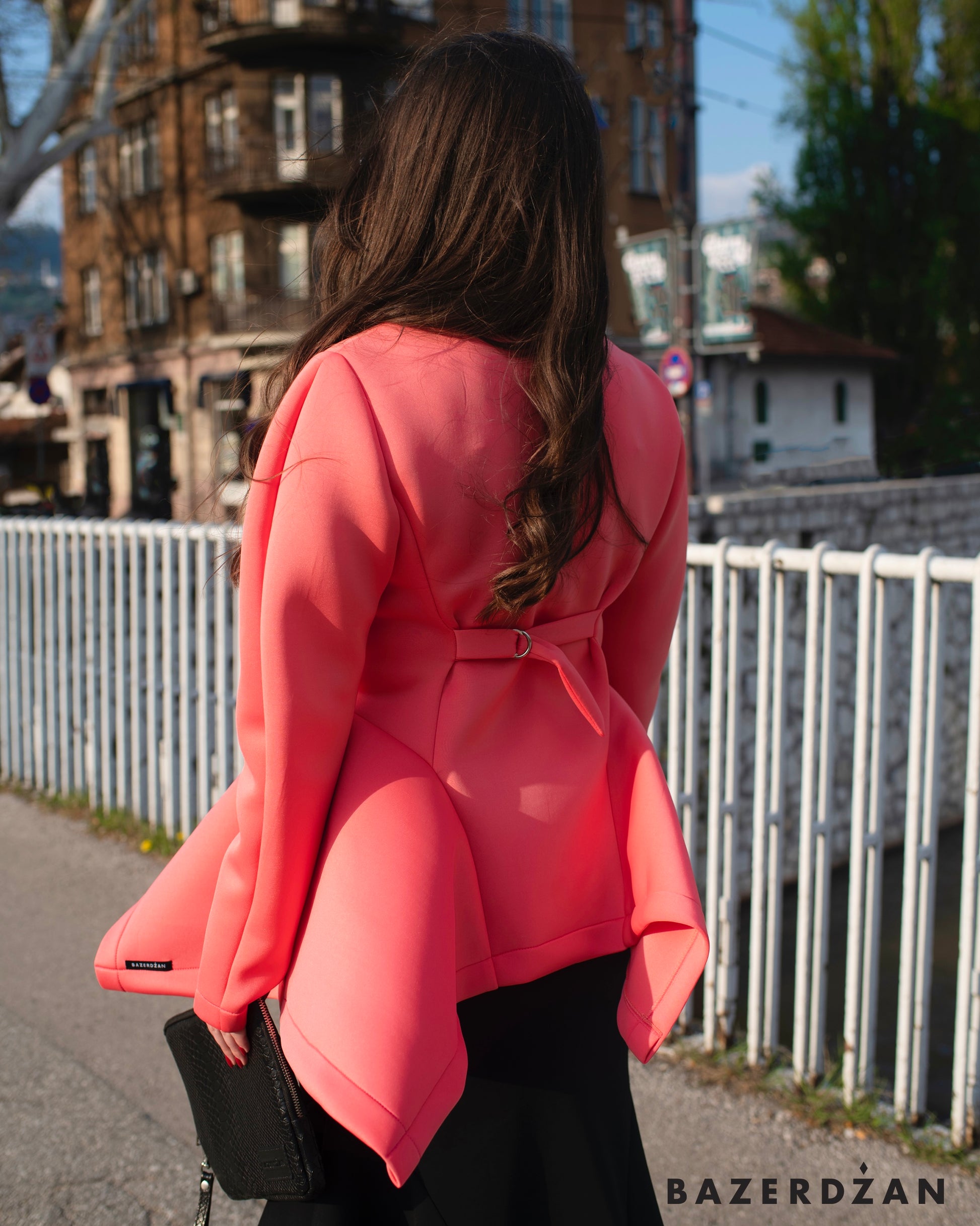 Vatra jacket in coral pink - Bazerdzan