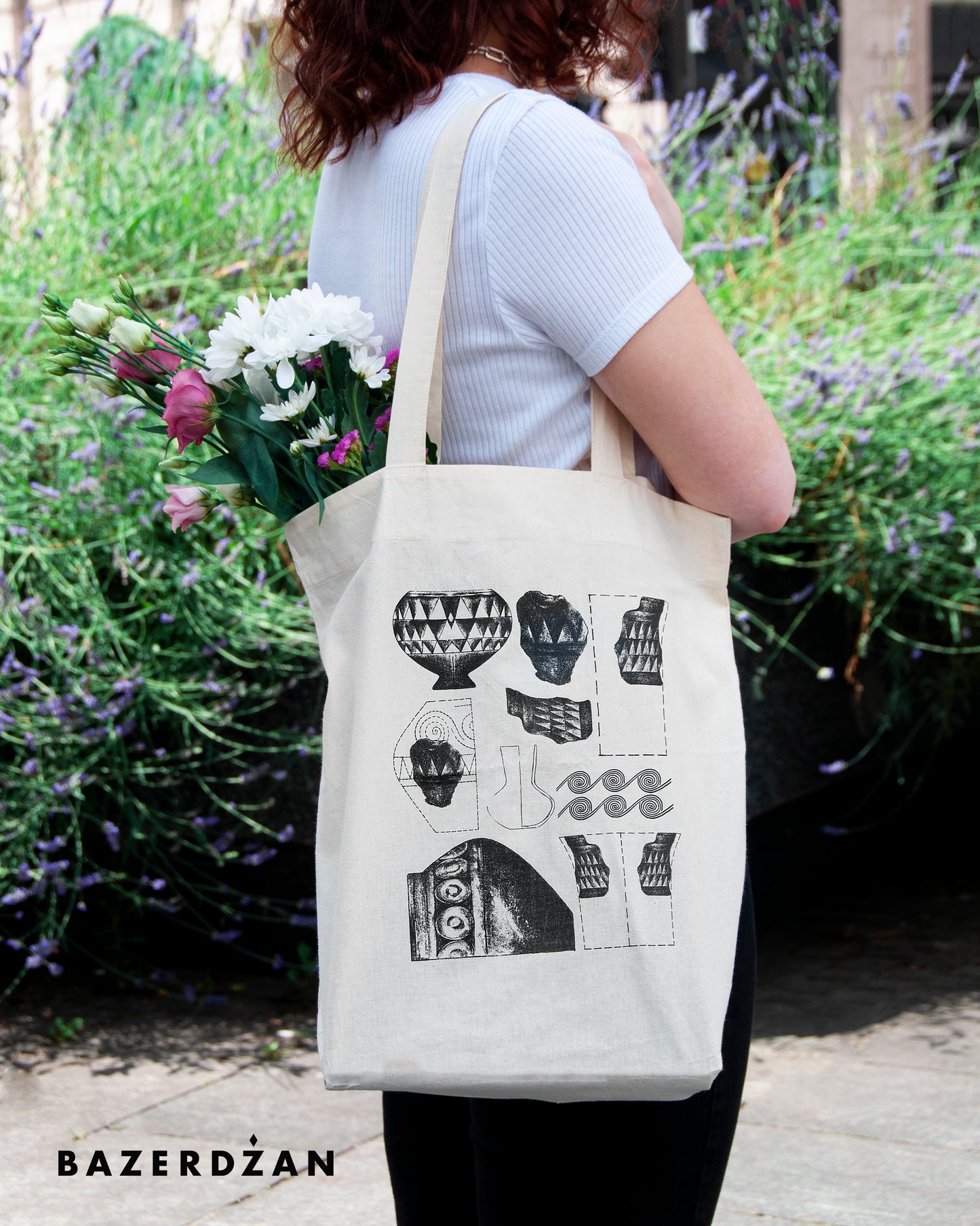 Tote Bag with printed motif "Butmir One" by Kemil Bekteši x Bazerdžan