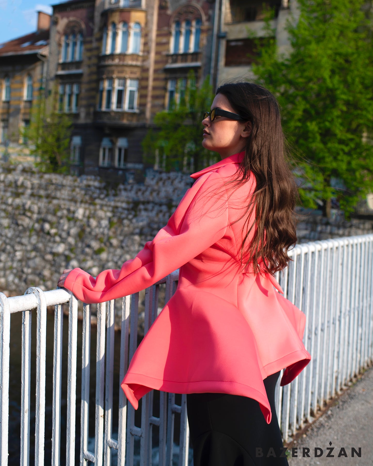 Vatra jacket in coral pink - Bazerdzan