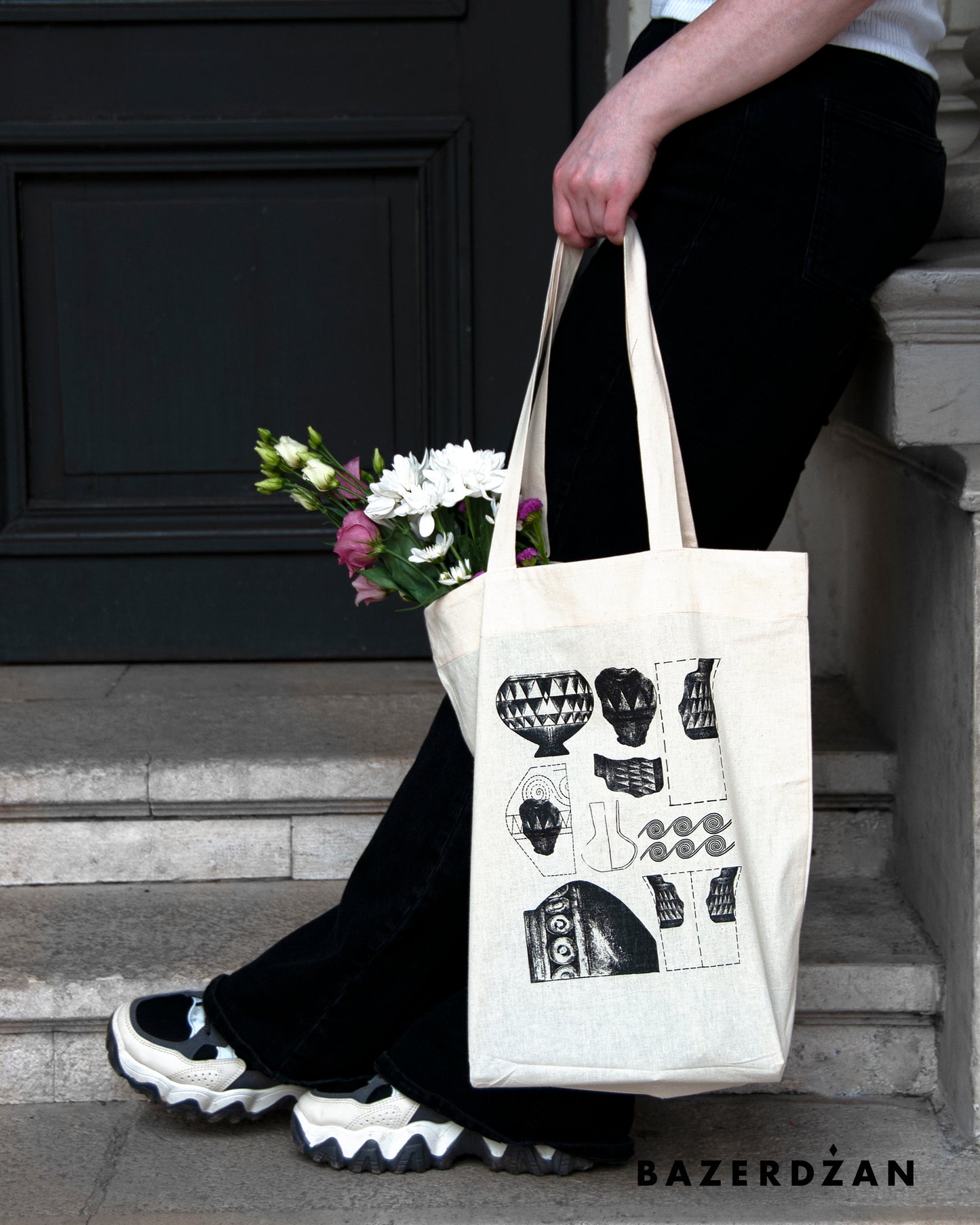 Tote Bag with printed motif "Butmir One" by Kemil Bekteši x Bazerdžan