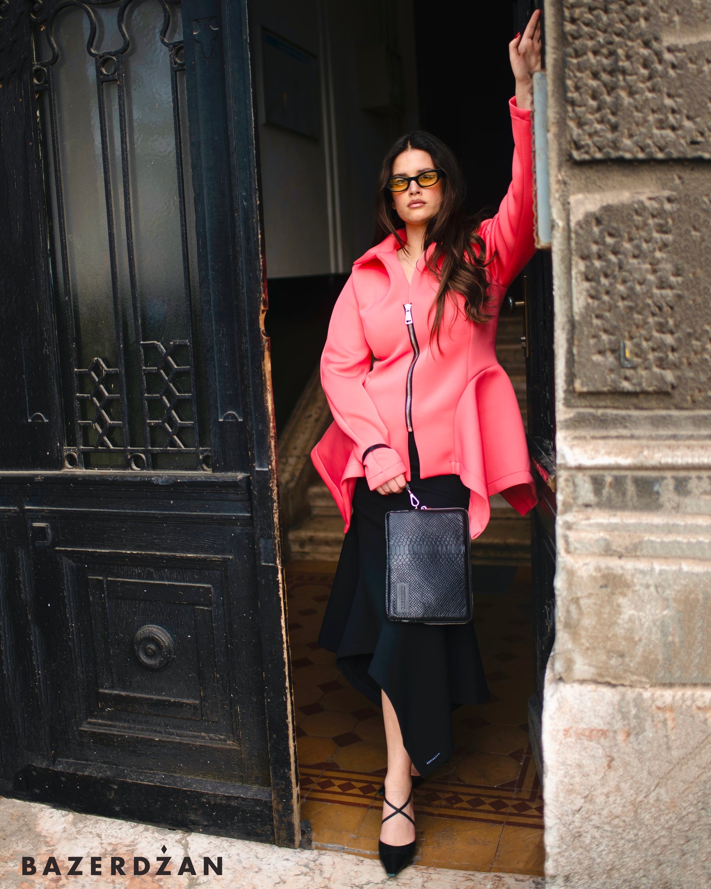 Vatra jacket in coral pink - Bazerdzan