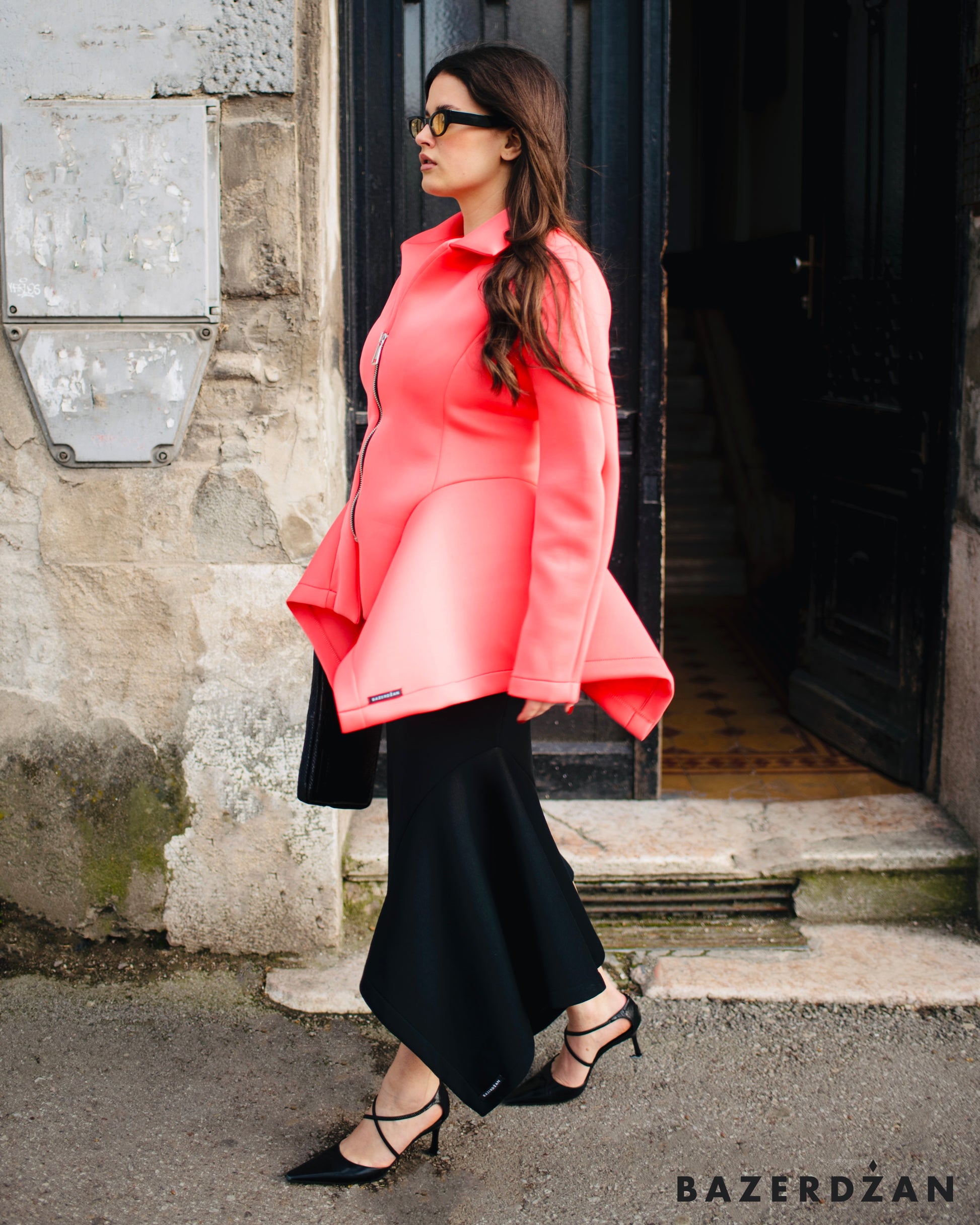 Vatra jacket in coral pink - Bazerdzan
