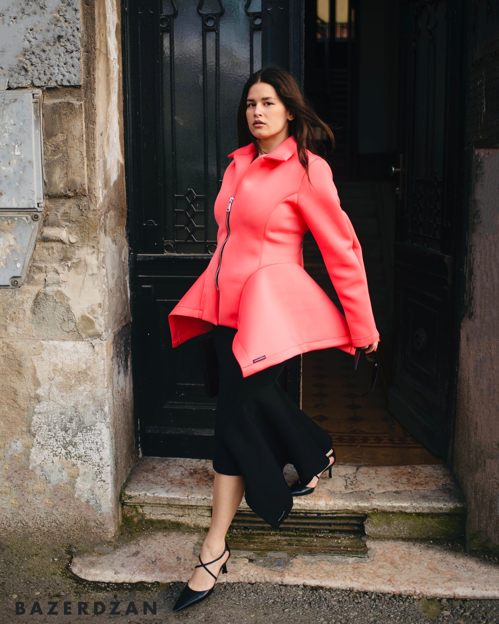 Vatra jacket in coral pink - Bazerdzan